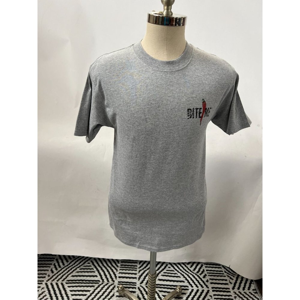 Yazbek Chili Bite Me Short Sleeve TShirt  M Grey   Cotton Blend